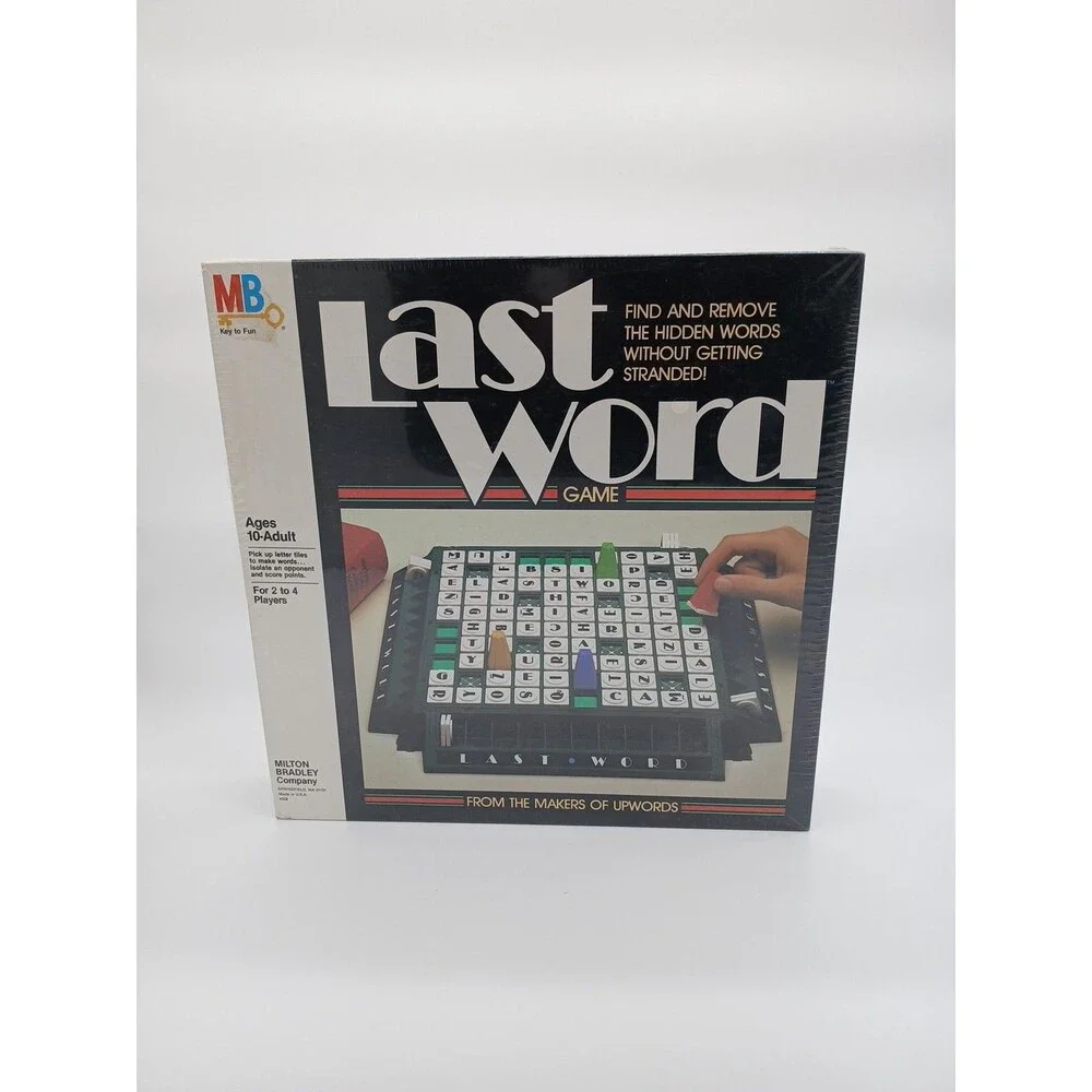 Vintage Last Word Family Board Game Milton Bradley 1985 Complete Sealed